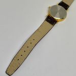 Vintage SMI watch gold tone 32mm case brown leather strap fits up to 8” running Photo 4