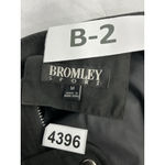 Womans Bromley Sport Winter Coat Medium Black Thermolite Full zip Snap Front Photo 2