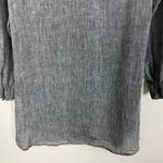 J. Jill Shirt Dress Womens Medium Linen Beachy Coastal Nautical Lagenlook Boho Gray Photo 7