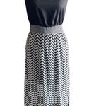 Charming Charlie So cute black and white maxi dress, black tank style top, white chiffon chevron skirt Photo 1