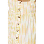 Madewell Striped Button-Back Tiered Midi Yellow Dress Photo 2