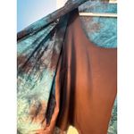 Cato Y2K Blouse 22/24W Blue Brown Fairy Grunge Velvet Burnout Office Whimsigoth Photo 2