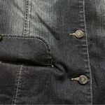 NWT Z Cavaricci Dark Denim Jacket 2X Stretch Contrast Stitching Notched Lapel Blue Photo 6