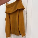 Free People Echo Beach Wool Sweater Mustard Off the Shoulder Photo 9