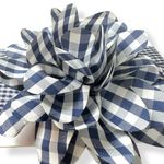 Free People  Spring Summer Picnic Flower Necklace in Blue Gingham Country Dainty Photo 5