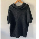 Splendid Black Wool Blend Shrug/Poncho Photo 1