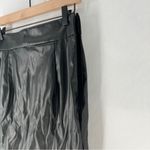 SheIn  Elegant Black Faux Leather‎ High Rise Front Skit Women's Midi Pencil Skirt Photo 8