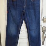 Seven 7 Luxe Skinny Jeans Dark Wash Embellished Pockets Women's Size 14 Blue Photo 0