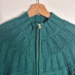 Talbots  ladies cable knit winter green zip up sweater size small cozy cute Photo 5