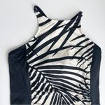 Calvin Klein  Swimsuit Black White Palm 14 Annette Photo 3