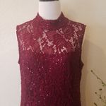 Marina Maroon Prom Dress Size 10 Photo 3