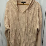 Fate Cream Cable Knit Cowl Neck Sweater Size 1X Photo 0