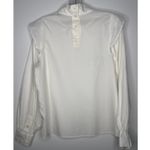 Everlane   The Wing Shoulder Mockneck Silky Cotton Blouse mock neck Ivory small Photo 7