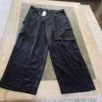 A New Day Women's High-Rise Satin Cargo Pants - Black Photo 3