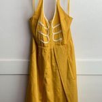 Anthropologie Floreat Mustard Anchors Aweigh Halter Midi Dress Photo 0