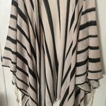 Torrid Women's Ivory & Black Striped Kimono Cape One Size Photo 2