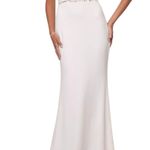 Lulus Avowed Adoration White Sheer Lace Pleated Strapless Maxi Dress size XL Photo 0