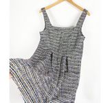 Free People  Maxx Mini Shift Dress Blue Tweed Button Front 70s Boho Photo 10