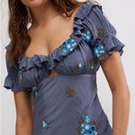 Free People  Bali Santa Cruz Maxi Embroidered Floral Dress S Photo 0