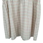 Treasure & Bond Ivory Plaid Shirred Cotton Blend Mini Dress size 2X Sleeveless Photo 4