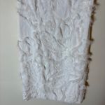 Ann Taylor  Petite White Textured Chiffon Appliqué Sheath Dress 8P Photo 2