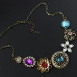 SheIn  Emory Rose Gold & Rhinestone Statement Necklace Photo 2