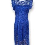 Enfocus Studio Womens En Focus Studio Blue Lace Dress - Sz 6 Photo 0