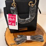 Trina Turk Black Mini Bag with Double Handles Crossbody Strap front slip pocket Photo 1