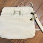 Bo Bo Bags California Cream Leather Fold Over Zipper Wristlet Photo 4