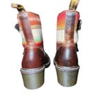 Dr. Martens Pendleton Biker Boots Leather Aztec Grunge Edgy Feminine Women 8 Photo 5