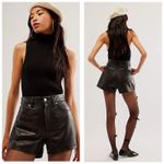 Abercrombie & Fitch  Black Pleather Shorts Size 2 Curve Love High Rise Photo 1