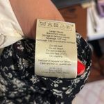 Sézane Sezane Black Jihane Blouse in Patchwork Floral Ruffle Scoop Neck Long Sleeve Photo 6