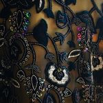 Laura Ashley SILK Velvet sheer rainbow sequin cardigan Photo 6