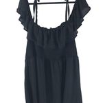 Torrid Mini Dress Off Shoulder Ruffle Lace Trim Smocked Black 5X Photo 0