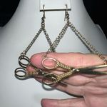 Gold Tone Fun‎ and Funky Scissor Hanging Earrings Photo 3
