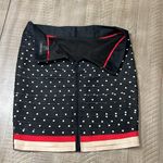 White House | Black Market Black, cream and red statement skirt, size 8. EUC Photo 4