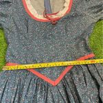 Vintage 70s Victorian Style Handmade Prairie Cottagecore Maxi Dress Modest Blue Photo 10