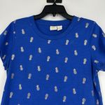 C&C California CC California Pineapple Print T Shirt Dress Blue Gold Summer Beach Casual Size S Photo 1