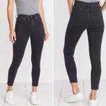 Marine layer  High Rise Skinny Washed Black Jeans Raw Hem Size 26 Photo 1