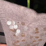 Luisa Cerano y2K Luxe Knit Cashmere Mini Sweater Dress with Sequins size 16 Gold Photo 11