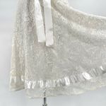 Tahari ASL Ivory White Lace Satin Bow Dress Sleeveless V Wedding Formal Size 8 Photo 5