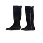 Stuart Weitzman  x Russell & Bromley Over-The-Knee Boots 7.5 Black Suede Wedge Photo 2