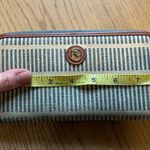 Spartina 449  Daufuskie Island Genuine Leather Natural Linen Wallet Gold Accents Photo 6