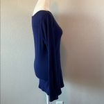 Old Navy Long Sleeve Button Boatneck TShirt Blue Size Large Photo 1