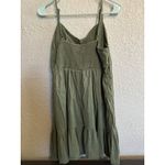Old Navy  Womens Ruffle Hem Babydoll Dress Large‎ Green Forest Fairy Y2K Earthy Photo 4