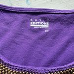 basic editions Y2K Purple Tank With Beaded Neckline Photo 2