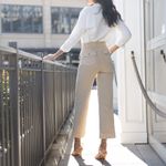 Spanx  Stretch Twill High Rise Wide Leg Crop Trousers Size M Photo 1