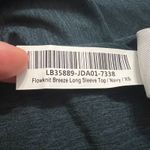 Quince  Flowknit Breeze Long Sleeve Top Women XS Navy Thumbholes Stretch Active Photo 8