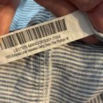 Quince  Size M 100% European Linen Sleeveless Swing Dress Blue Pinstripe Photo 7