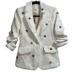 Cinq à Sept NEW NWT Cinq A Sept Khloe Floral Bead Boucle Blazer Jacket In Gardenia Off White Photo 2